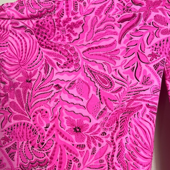 Lilly Pulitzer Pink Pajama Set with Festive Swirl Design - Picture 5 of 8